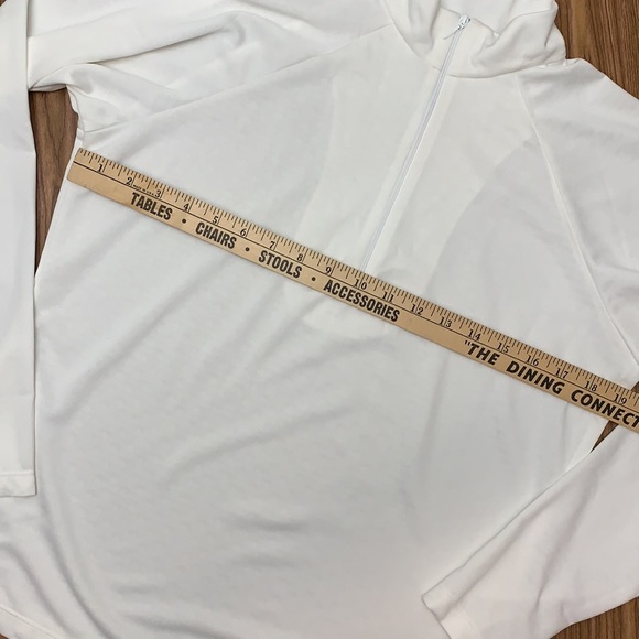 Marmot white long sleeve 1/4 zip top L - Picture 3 of 5